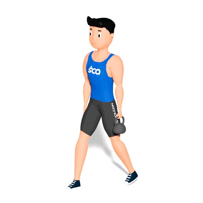 Caminhada com Peso Unilateral