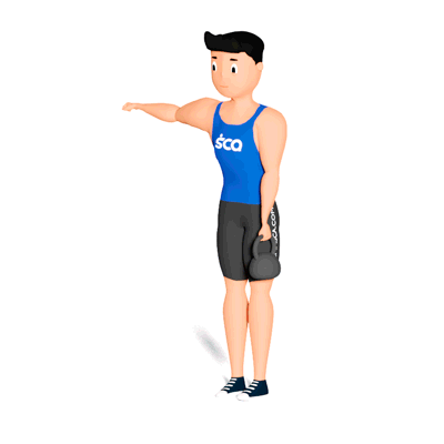 Stiff Unilateral com Kettlebell